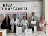 Hastanede vatandaşlara broşür dağıtıldı