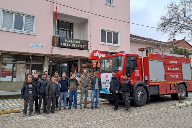 Kalkım’a itfaiye aracı hibe edildi 
