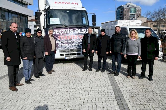 Yardım tırı dualarla uğurlandı