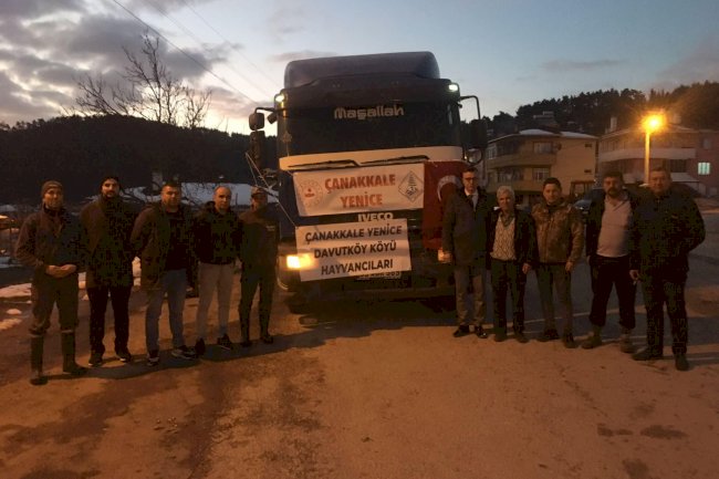 Deprem bölgesine yem desteği