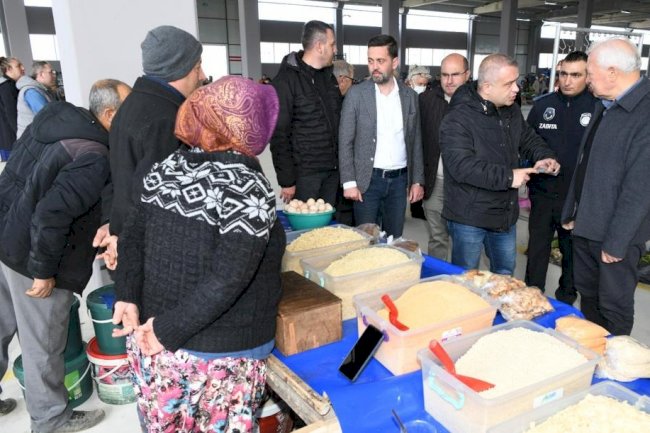 Lapseki kapalı pazar yeri açıldı
