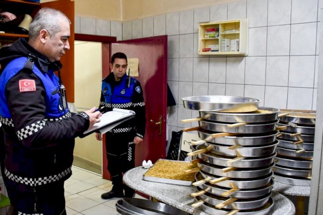 Biga’da tatlı imalathaneleri denetlendi