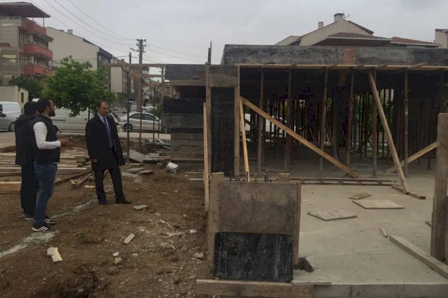 Biga Kaymakamı Erdinç Dolu, Anaokulu İnşaatını İnceledi