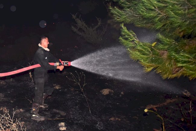 Çan Belediyesi ekipleri yangın bölgesine destek oluyor