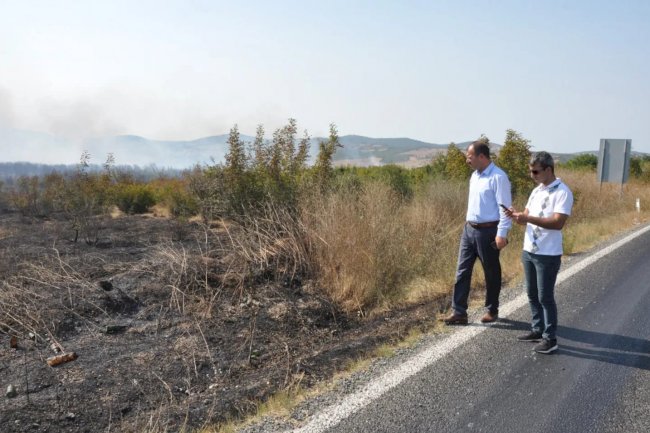 Kaymakam Dolu yangın bölgesinde