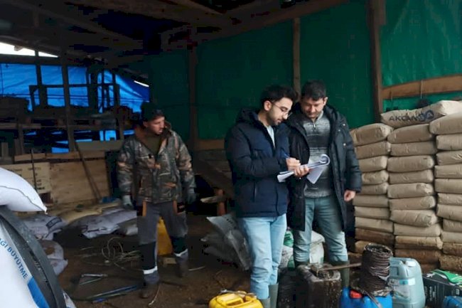 Üreticilerin işletmelerinde zarar tespit çalışması