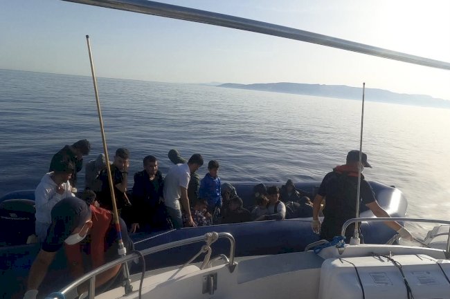Ayvacık açıklarında göçmen operasyonu