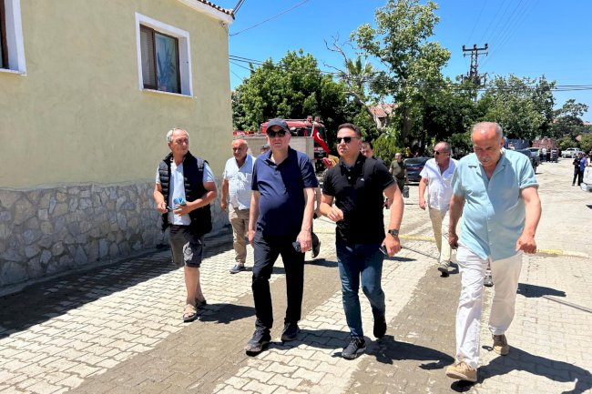 Ayhan Gider yangın bölgesinde