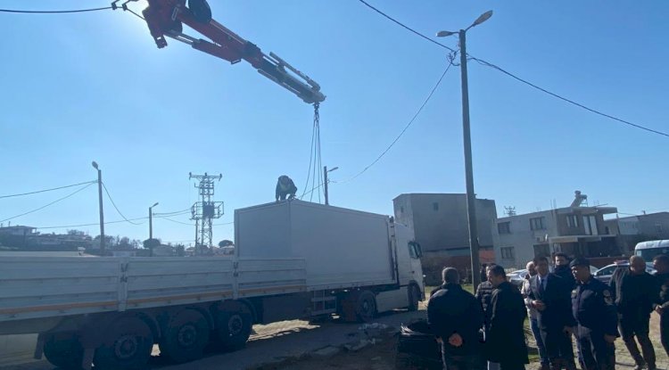 KONTEYNER EVLER GÖNDERİLDİ