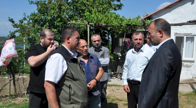 Evi yanan aileye geçmiş olsun ziyareti