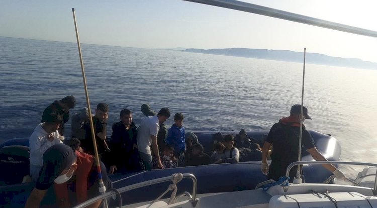 Ayvacık açıklarında göçmen operasyonu