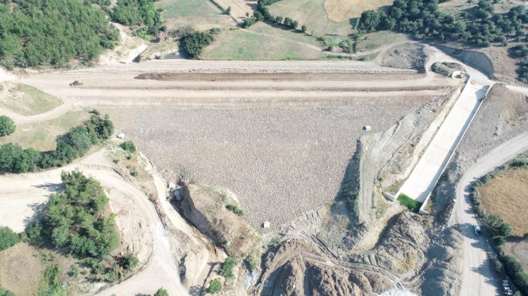 Kovancı Barajı’nda çalışmalar sürüyor  880 DEKAR TARIM ARAZİSİ SULANACAK 