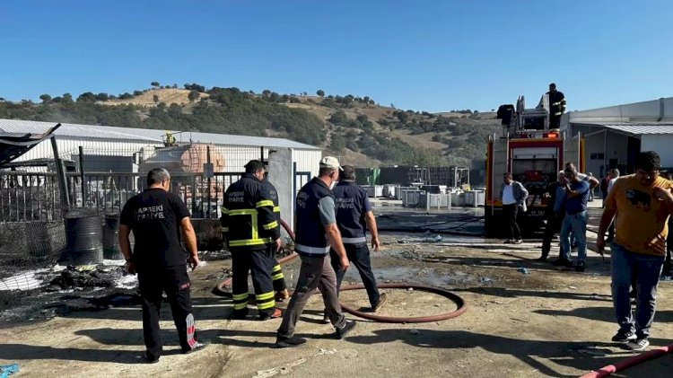 Yenice Meyve Soğuk Hava Deposu'nda korkutan yangın